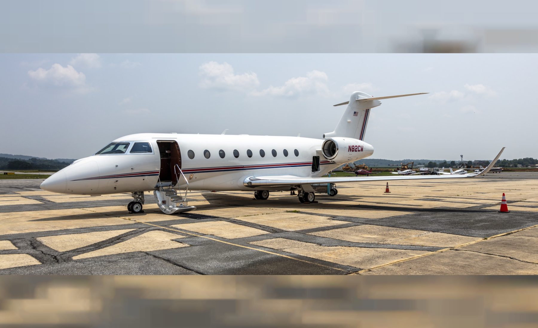 Gulfstream G280 parked on ramp at Frederick Municipal Airport