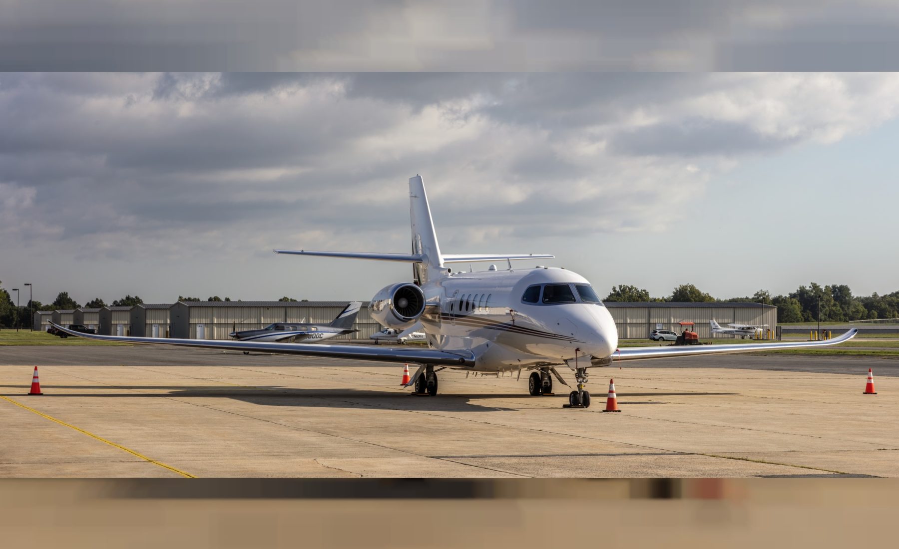 Cessna Citation Latitude parked on ramp at Frederick Municipal Airport