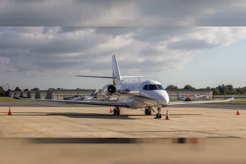Cessna Citation Latitude parked on ramp at Frederick Municipal Airport